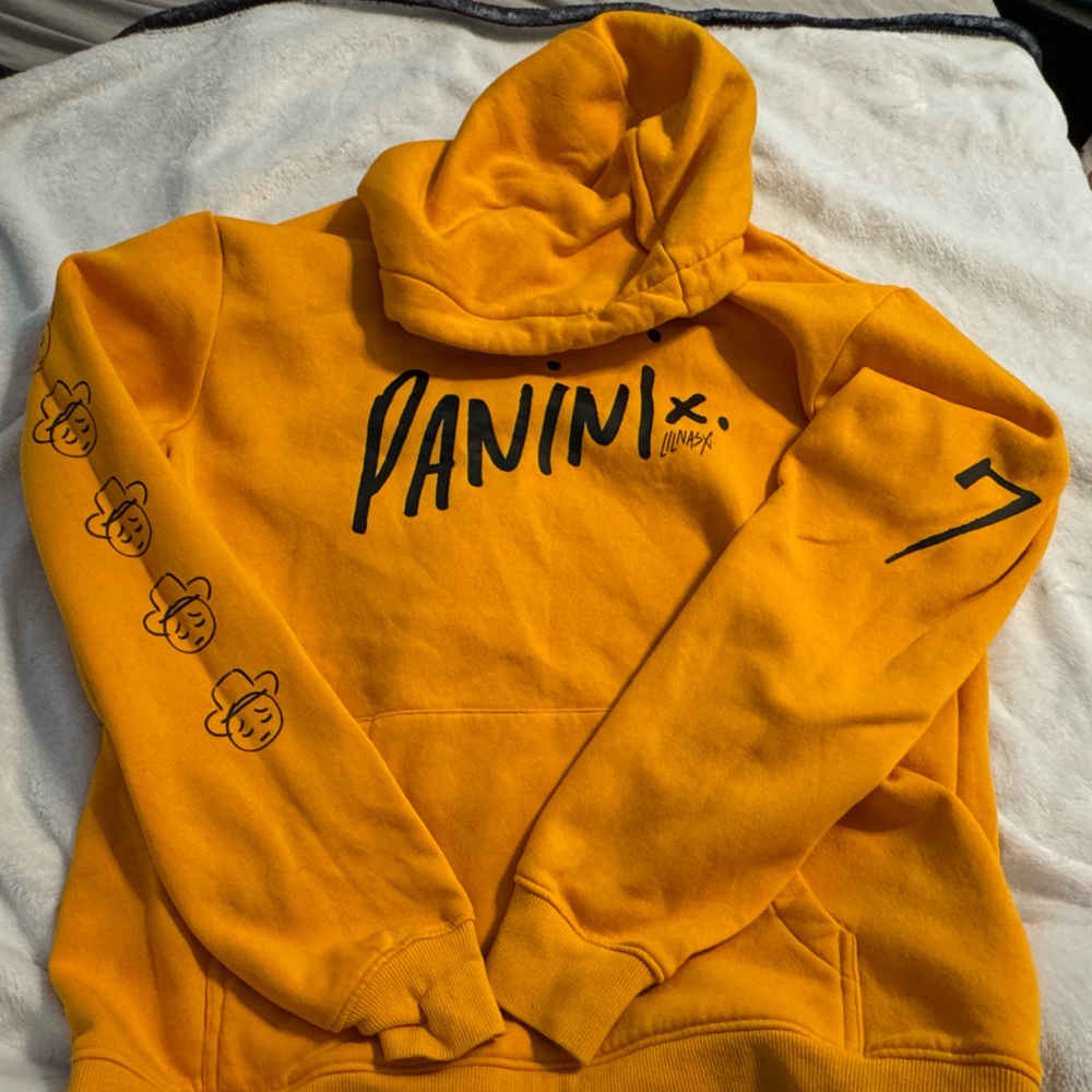 H&M Bright Yellow Graphic Hoodie